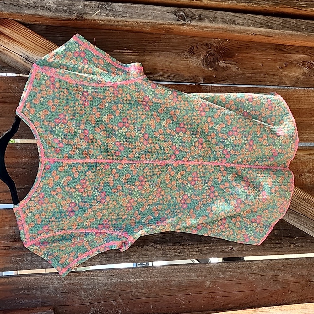 New Natural Life Floral Waffle Top, NWT, Sz Large - Picture 4 of 9